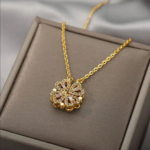 Openable Four Leaf Clover Necklace